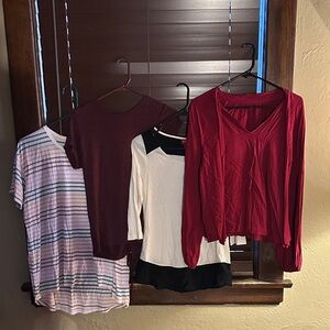 Various women’s blouses and tops